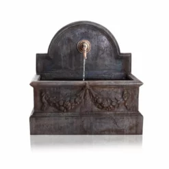 H104cm Almeria Concrete Trough Water Feature with Classic Spout | Indoor/Outdoor Use by Ambienté -Polyresin Water Features Sales Shop WF8576 add image 2 171f