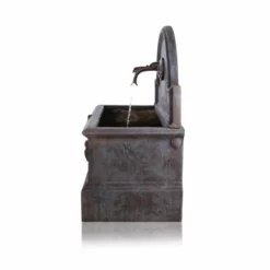 H104cm Almeria Concrete Trough Water Feature with Classic Spout | Indoor/Outdoor Use by Ambienté -Polyresin Water Features Sales Shop WF8576 add image 6 5b37