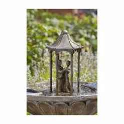 H83cm Dancing Couple Solar Bird Bath Water Feature -Polyresin Water Features Sales Shop WF8712 add image 1 7363