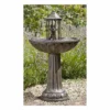 H83cm Dancing Couple Solar Bird Bath Water Feature