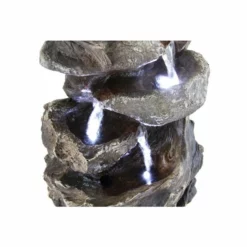 H28cm Hayal 3-Tier Cascading Tabletop Water Feature with Lights | Indoor Use by Ambienté -Polyresin Water Features Sales Shop WF9290 add image 2 fced