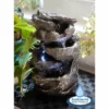 H28cm Hayal 3-Tier Cascading Tabletop Water Feature with Lights | Indoor Use by Ambienté