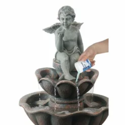 H107cm Minel Solar Bird Bath Water Feature by Solaray -Polyresin Water Features Sales Shop WF9301 add image 6 6a4b
