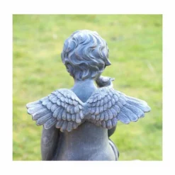 H107cm Minel Solar Bird Bath Water Feature by Solaray -Polyresin Water Features Sales Shop WF9301 add image 7 4271