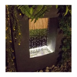 H77cm Milano Rain Water Feature Planter with Lights by Ambienté -Polyresin Water Features Sales Shop WF9639 add image 1 5626