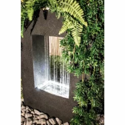 H77cm Milano Rain Water Feature Planter with Lights by Ambienté -Polyresin Water Features Sales Shop WF9639 add image 2 b8db