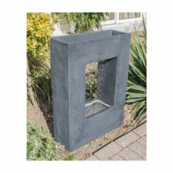 H77cm Milano Rain Water Feature Planter with Lights by Ambienté -Polyresin Water Features Sales Shop WF9639 add image 4 01e0