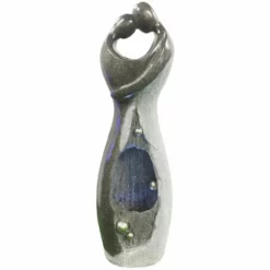 Embracing Couple Granite Effect Water Feature with LED Lights - H100cm