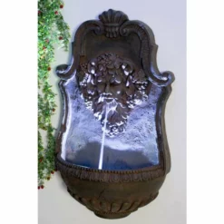 H83cm Zeus Wall Water Feature with Lights by Ambienté -Polyresin Water Features Sales Shop WF9645 add image 1 1d26