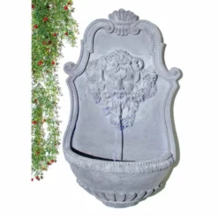 H83cm Zeus Lead Finish Wall Fountain by Ambienté -Polyresin Water Features Sales Shop WF9646 add image 3 e0f8