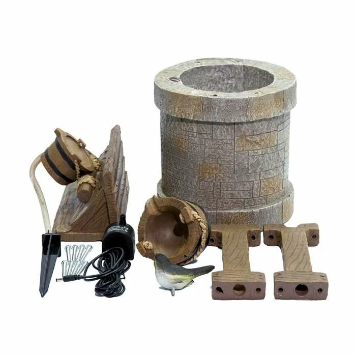 H50cm Wishing Well Solar Water Feature by Solaray 10 H50cm Wishing Well Solar Water Feature by Solaray - Image 10