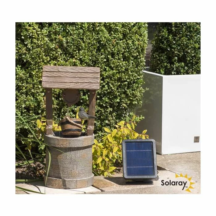 H50cm Wishing Well Solar Water Feature by Solaray 1 H50cm Wishing Well Solar Water Feature by Solaray