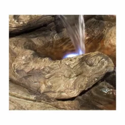 H51cm Nebraska Falls 4-Tier Log Cascade Water Feature with Lights by Ambienté -Polyresin Water Features Sales Shop WF9798 add image 7 9cd1
