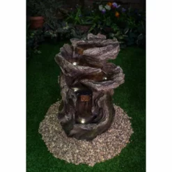 H56cm Cherokee Falls 3-Tier Cascading Water Feature with Lights - by Ambienté -Polyresin Water Features Sales Shop WF9799 add image 4 8f9d