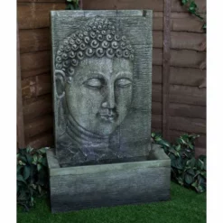 H100cm Nirvana Buddha Falls Water Feature with Lights | Indoor/Outdoor Use by Ambienté -Polyresin Water Features Sales Shop WF9827 add image 2 4948