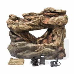 H77cm Montana Falls Log & Rock Cascading Water Feature with Lights - by Ambienté -Polyresin Water Features Sales Shop WF9885 add image 5 5b1c