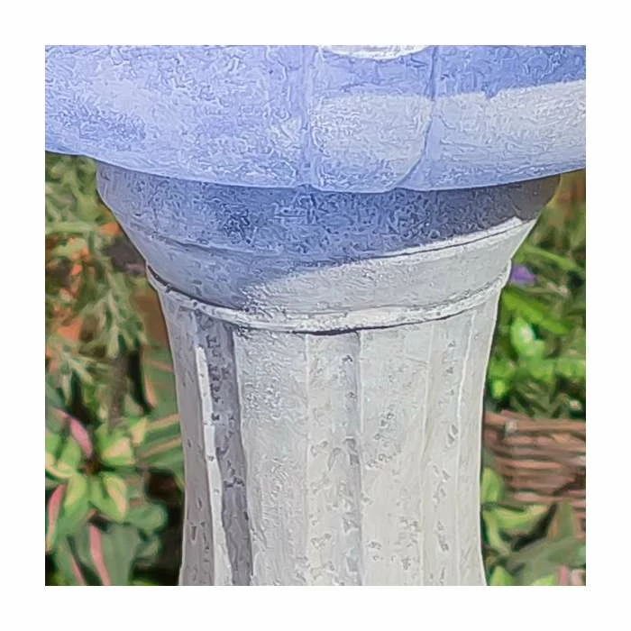 H112cm White Imperial Round Tiered Solar Water Fountain with Lights by Solaray 10 H112cm White Imperial Round Tiered Solar Water Fountain with Lights by Solaray - Image 10