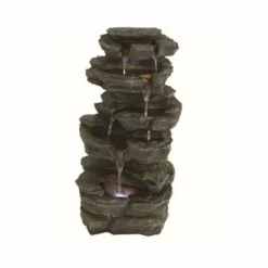 Solar Powered Slate Falls LED Water Feature